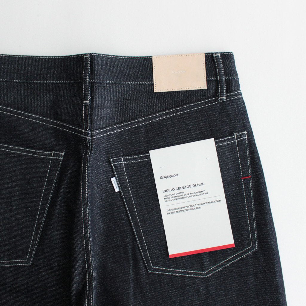 Selvage Denim Five Pocket Wide Straight Pants #RIGID [GU241-40184RB] –  ciacura