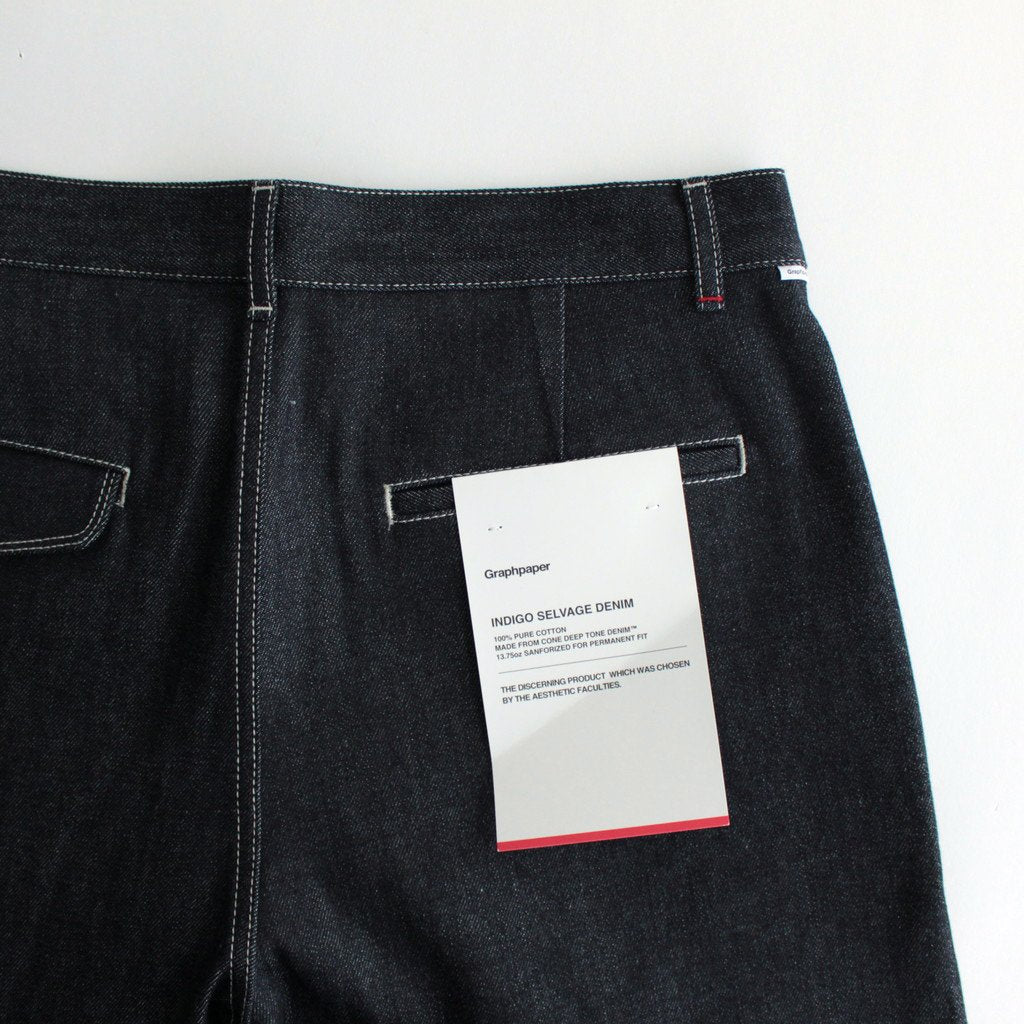 Selvage Denim Two Tuck Pants #RIGID [GU241-40188RB]