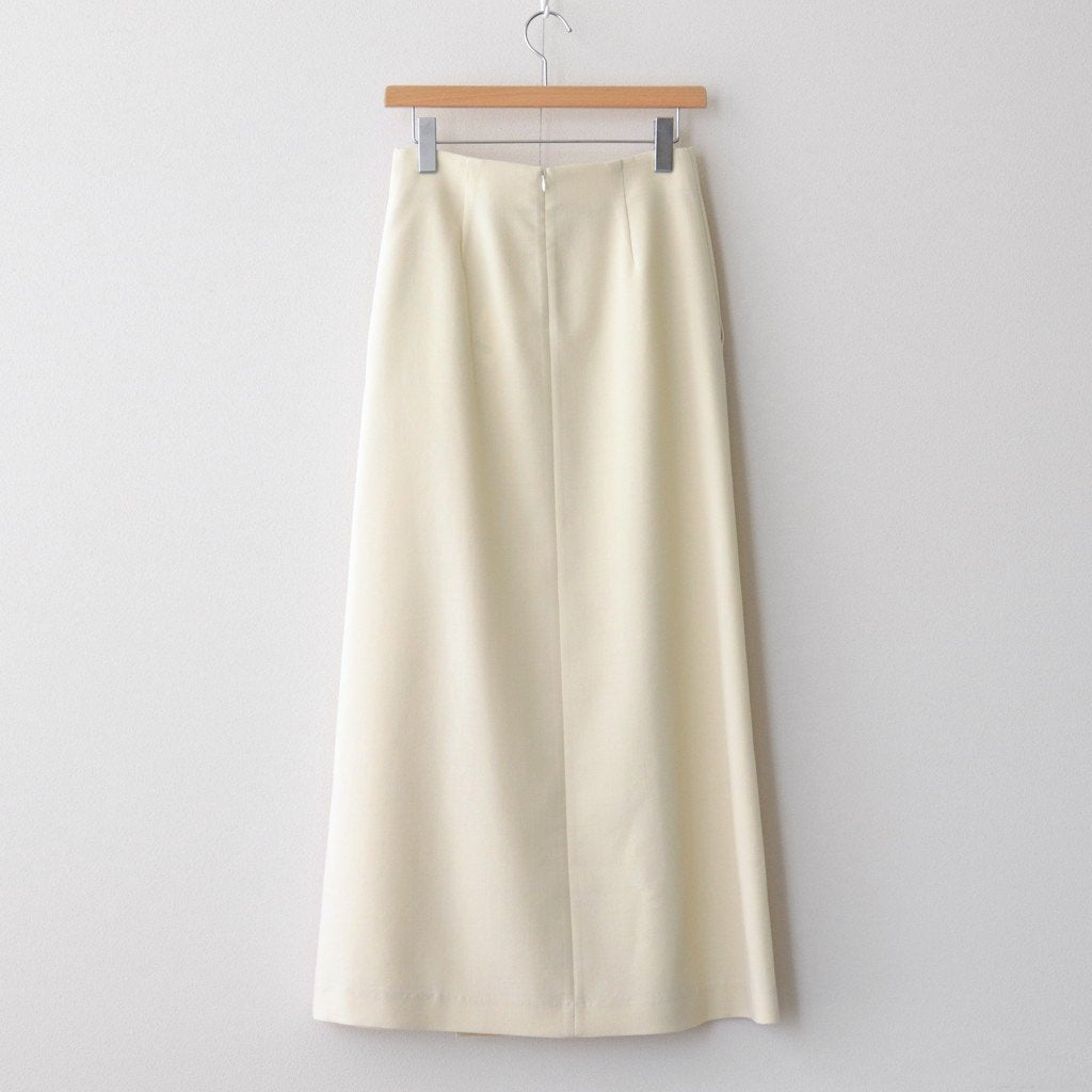 TENSE WOOL DOUBLE CLOTH SKIRT #IVORY [A23AS02WP] – ciacura