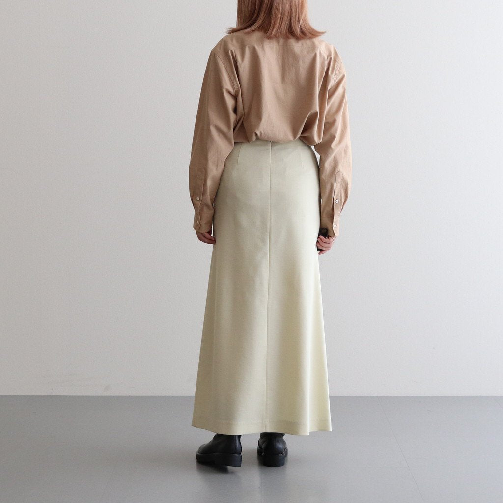 TENSE WOOL DOUBLE CLOTH SKIRT #IVORY [A23AS02WP] – ciacura