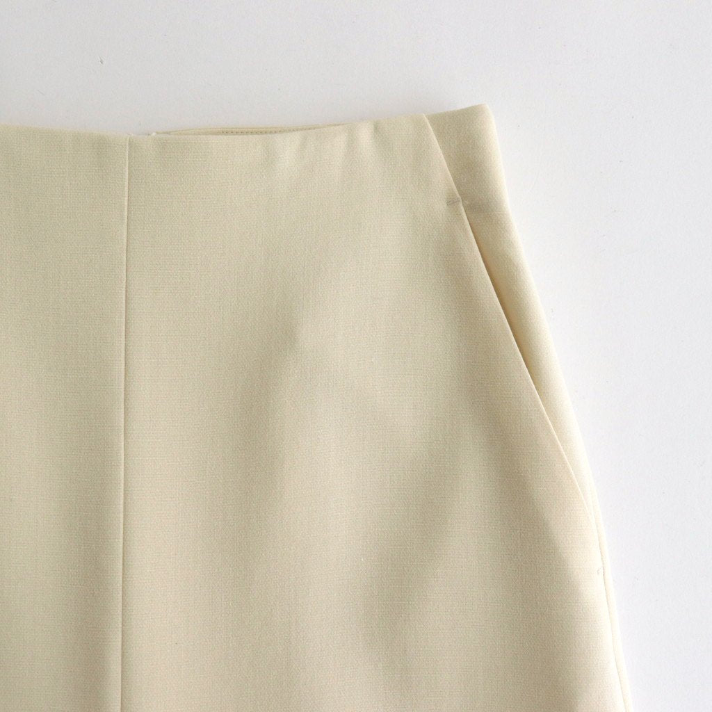 TENSE WOOL DOUBLE CLOTH SKIRT #IVORY [A23AS02WP] – ciacura