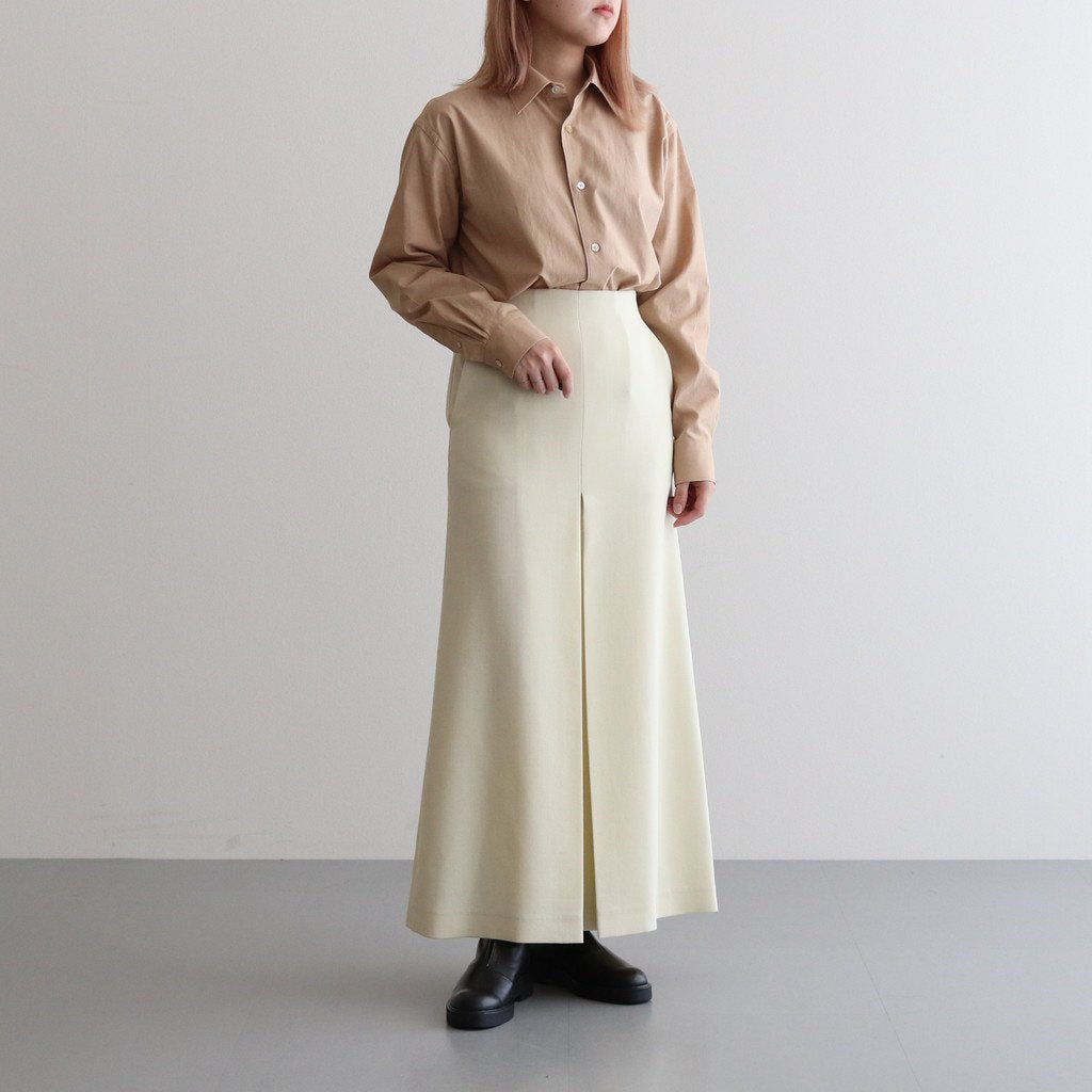 TENSE WOOL DOUBLE CLOTH SKIRT #IVORY [A23AS02WP] – ciacura