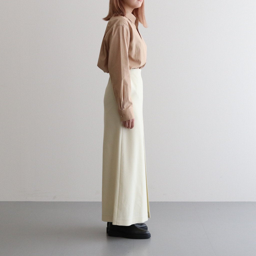 TENSE WOOL DOUBLE CLOTH SKIRT #IVORY [A23AS02WP] – ciacura