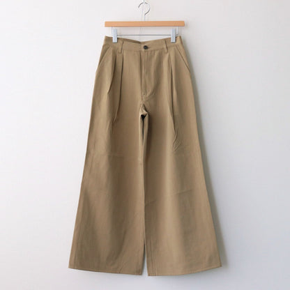 WASHED HEAVY CHINO WIDE PANTS #LIGHT BROWN [A23AP03ZC]