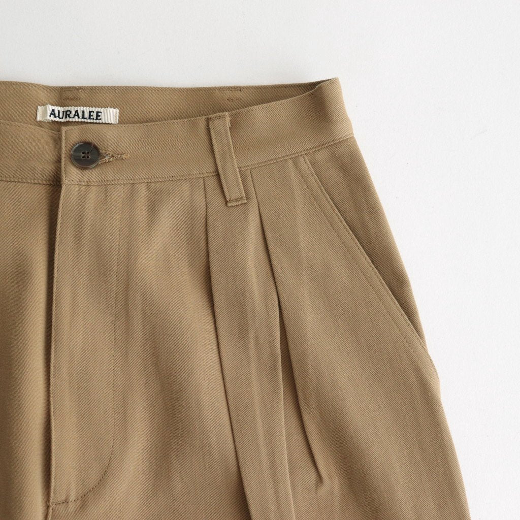 WASHED HEAVY CHINO WIDE PANTS #LIGHT BROWN [A23AP03ZC]