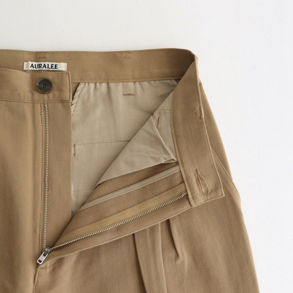 WASHED HEAVY CHINO WIDE PANTS #LIGHT BROWN [A23AP03ZC]