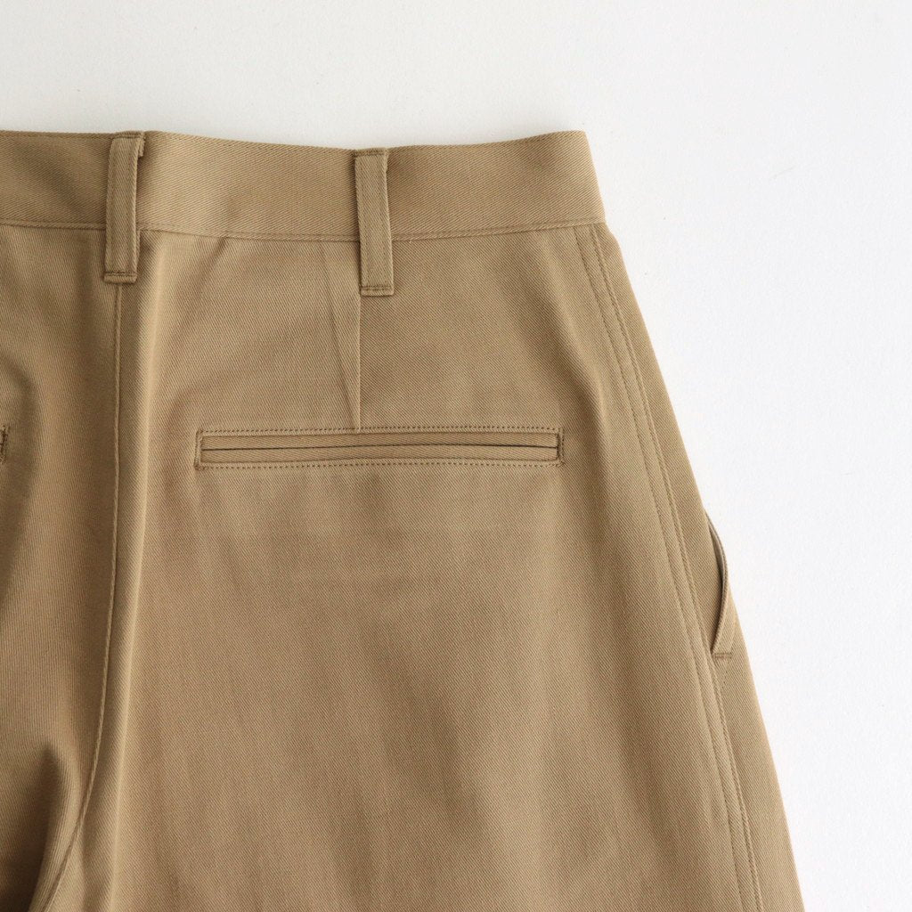 WASHED HEAVY CHINO WIDE PANTS #LIGHT BROWN [A23AP03ZC] - ciacura