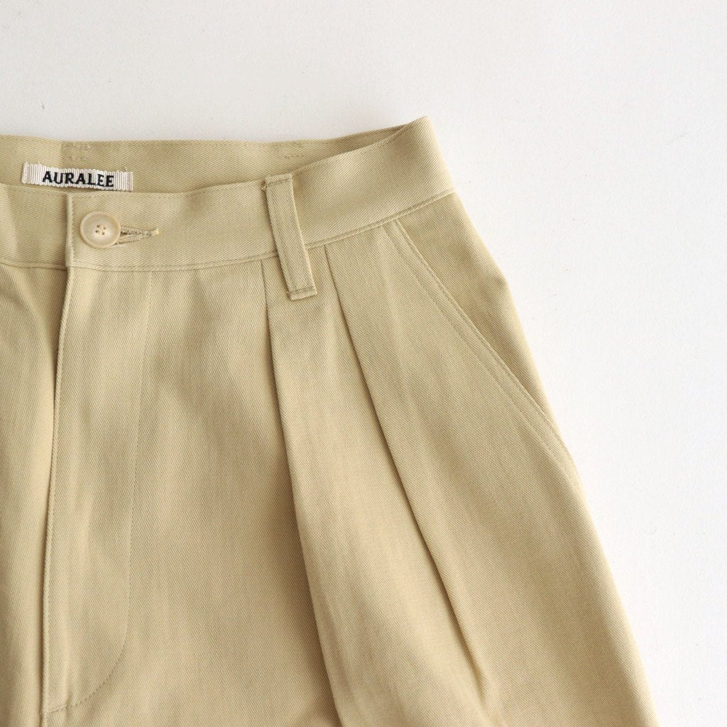 WASHED HEAVY CHINO WIDE PANTS #KHAKI YELLOW [A23AP03ZC]