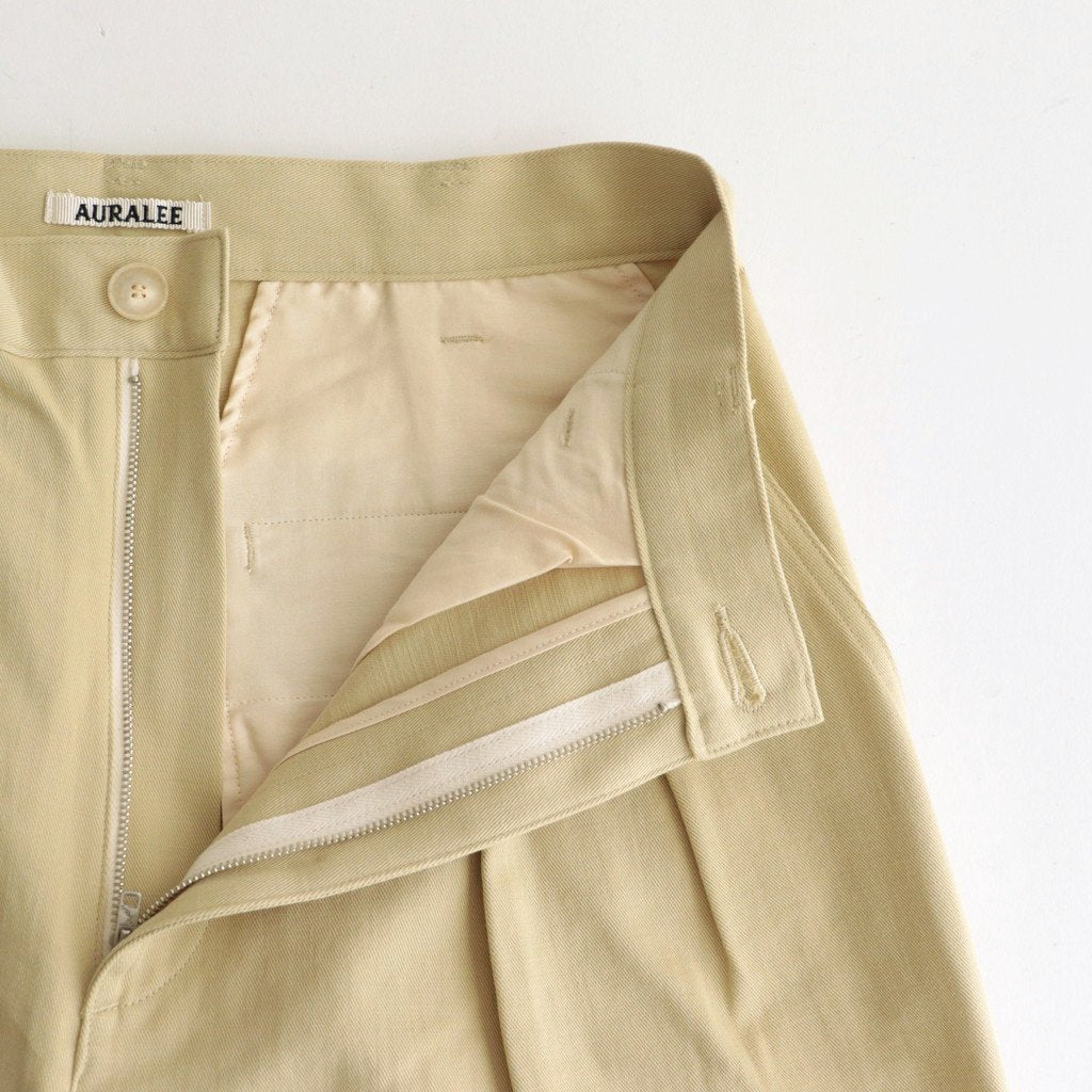 WASHED HEAVY CHINO WIDE PANTS #KHAKI YELLOW [A23AP03ZC]