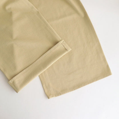 WASHED HEAVY CHINO WIDE PANTS #KHAKI YELLOW [A23AP03ZC]