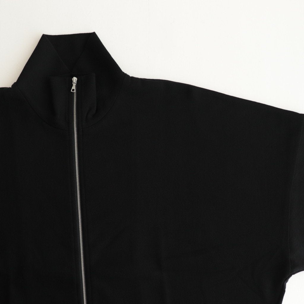 SUPER HIGH GAUGE SWEAT ZIP BLOUSON #BLACK [A23AB01CU]