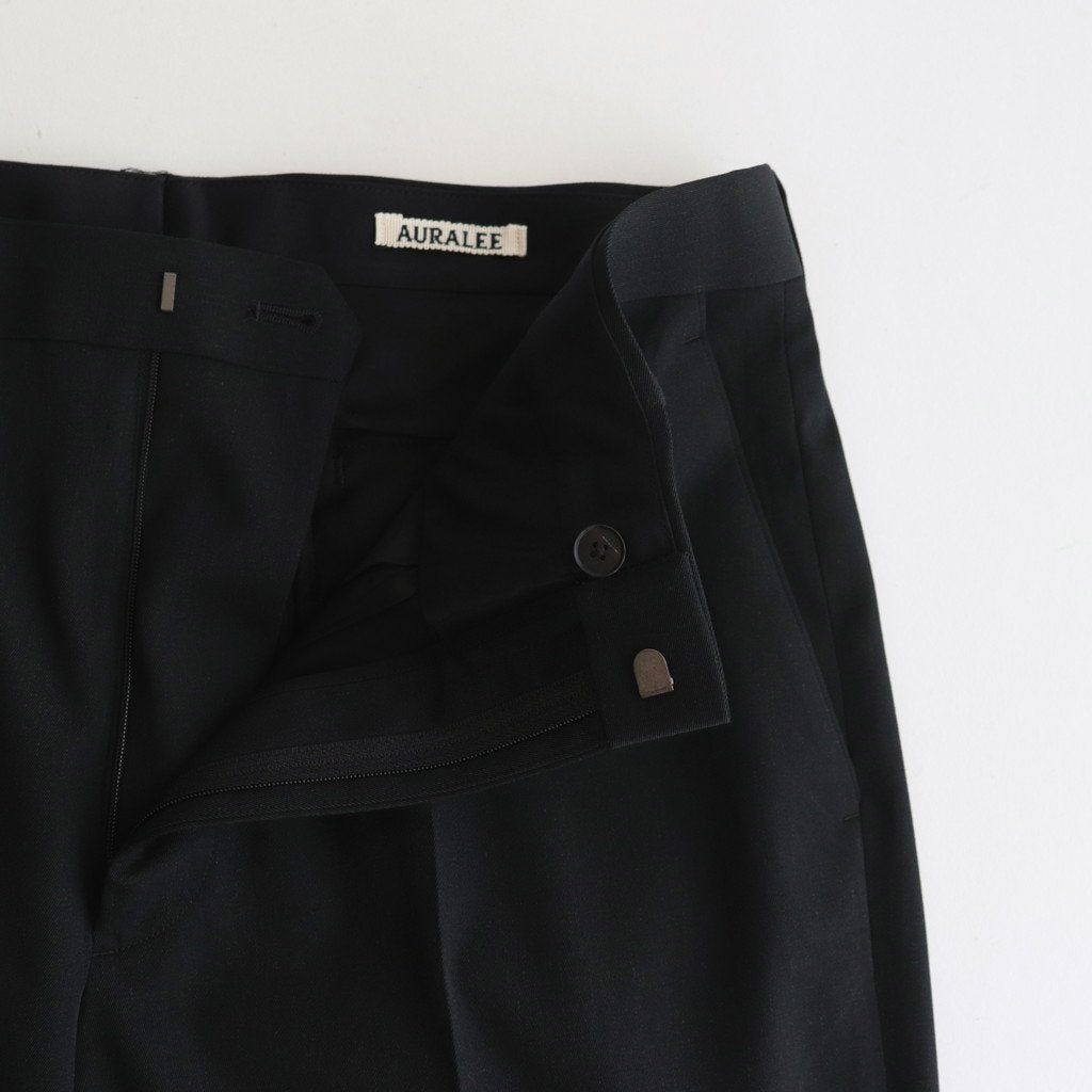 LIGHT WOOL MAX GABARDINE SLACKS #TOP BLACK [A23AP02MG] – ciacura