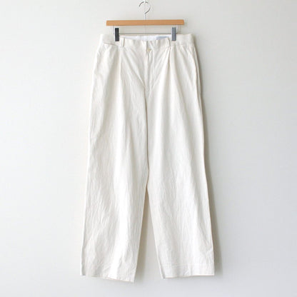 CHINO CLOTH PANTS TUCK STRAIGHT #LIGHT BEIGE [13608]