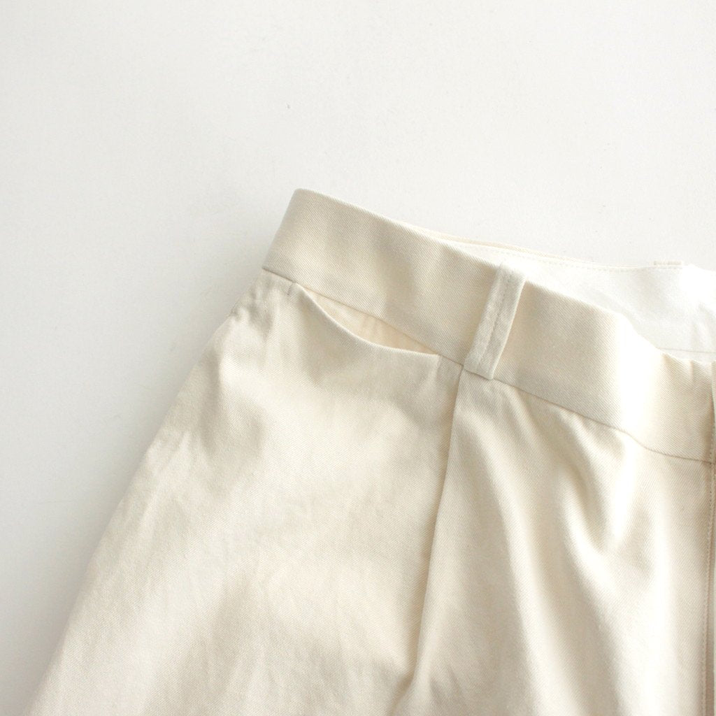 CHINO CLOTH PANTS TUCK STRAIGHT #LIGHT BEIGE [13608]