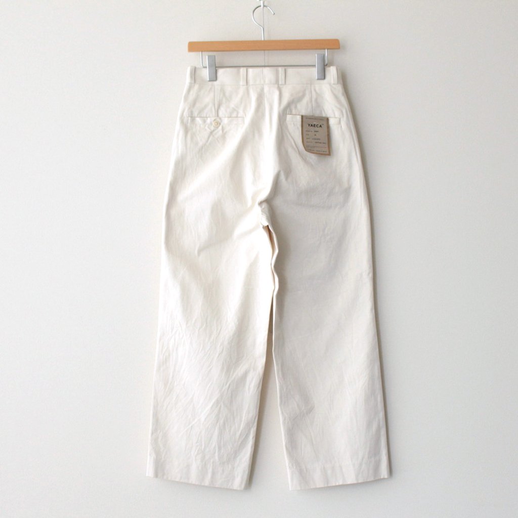 CHINO CLOTH PANTS TUCK STRAIGHT #LIGHT BEIGE [63607]