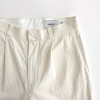 CHINO CLOTH PANTS TUCK STRAIGHT #LIGHT BEIGE [63607]