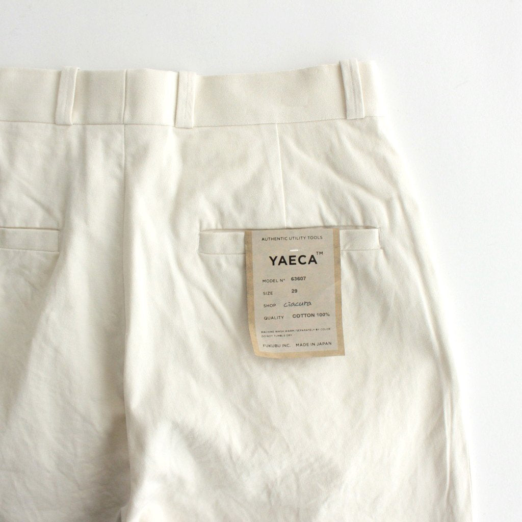CHINO CLOTH PANTS TUCK STRAIGHT #LIGHT BEIGE [63607]