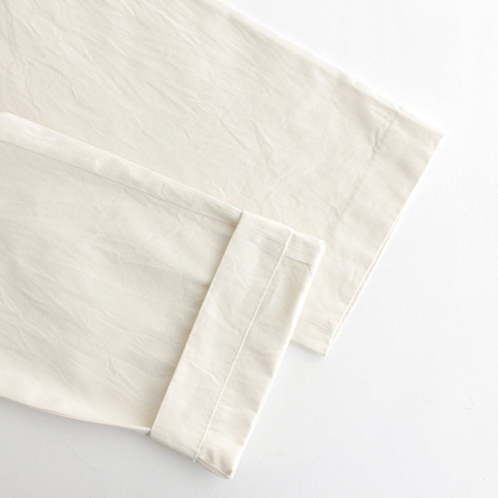 CHINO CLOTH PANTS TUCK STRAIGHT #LIGHT BEIGE [63607]