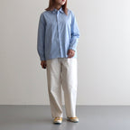 CHINO CLOTH PANTS TUCK STRAIGHT #LIGHT BEIGE [63607]