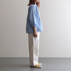 CHINO CLOTH PANTS TUCK STRAIGHT #LIGHT BEIGE [63607]