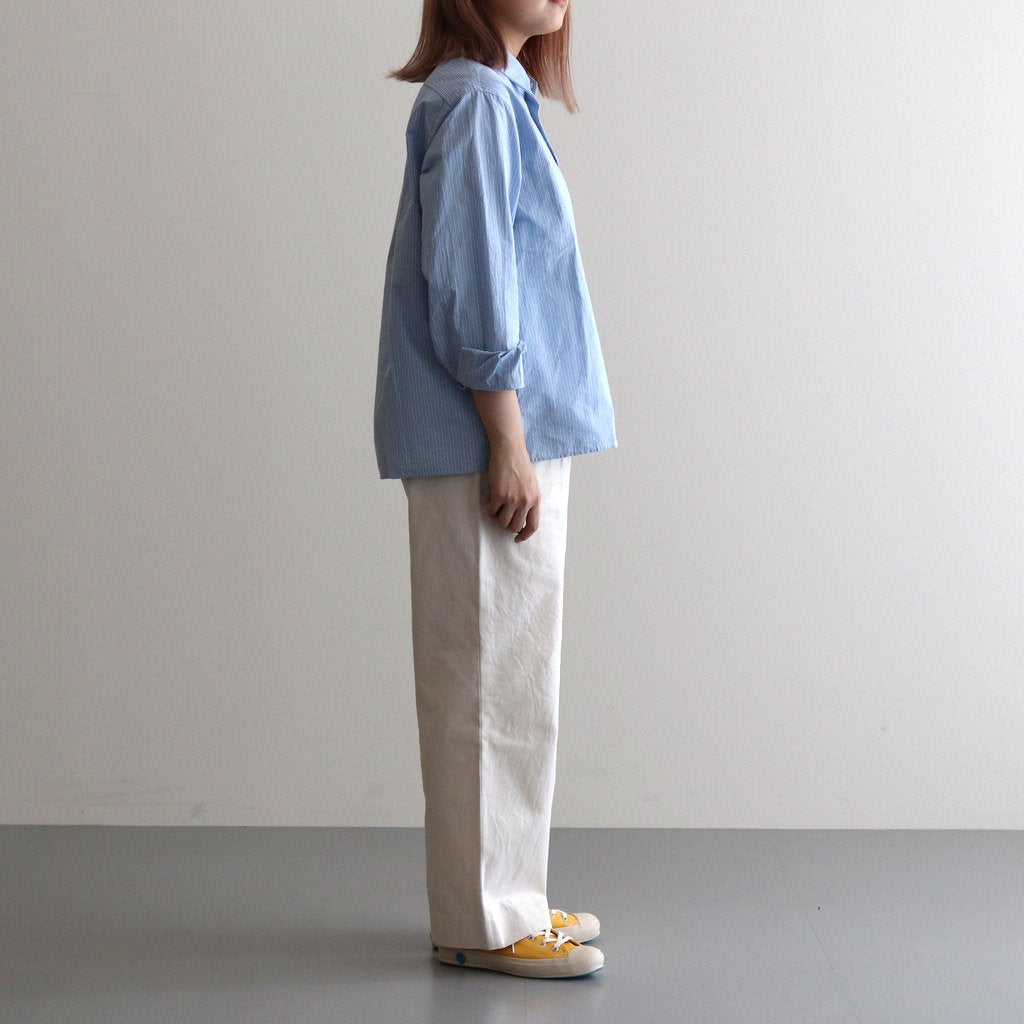 CHINO CLOTH PANTS TUCK STRAIGHT #LIGHT BEIGE [63607]