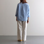 CHINO CLOTH PANTS TUCK STRAIGHT #LIGHT BEIGE [63607]