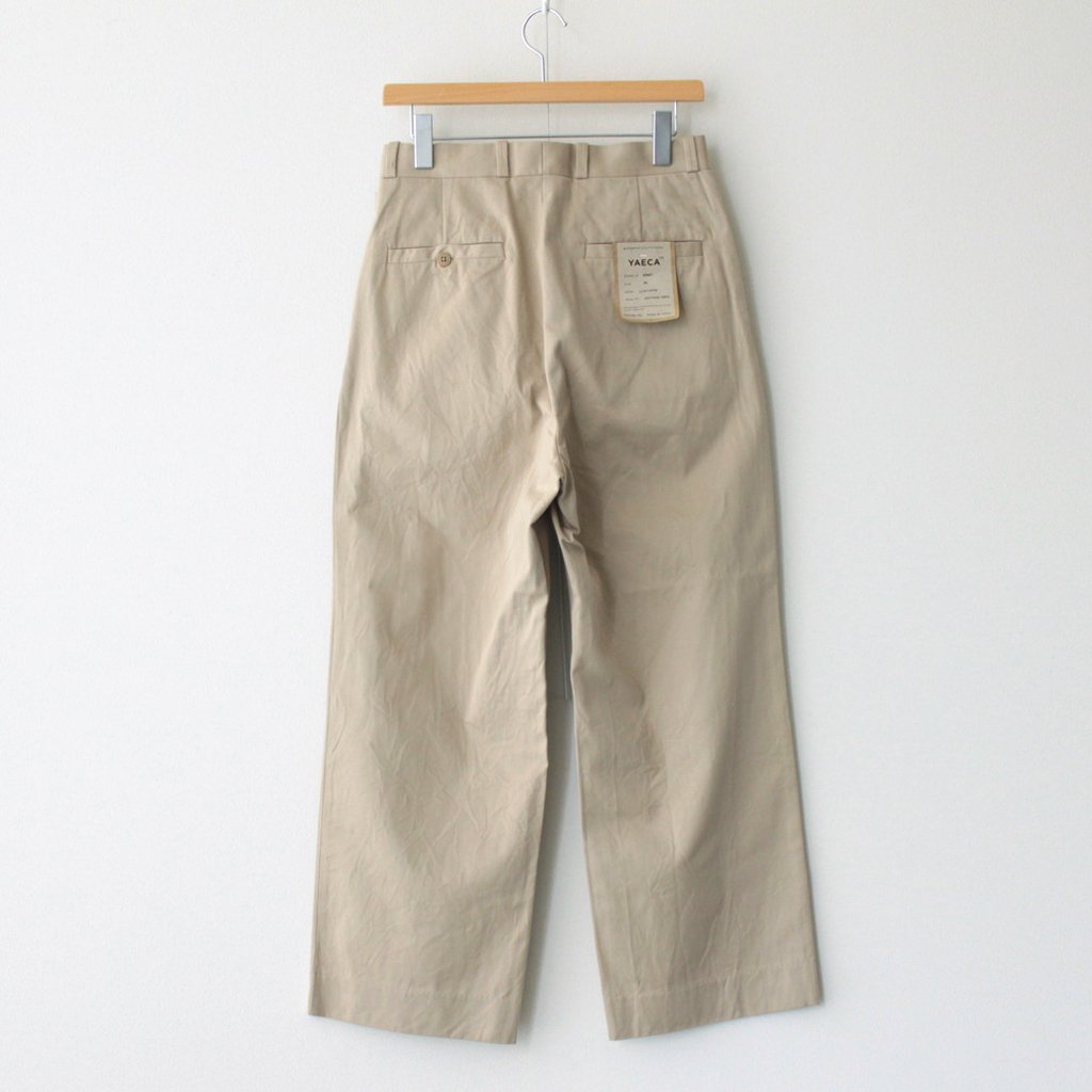 CHINO CLOTH PANTS TUCK STRAIGHT #KHAKI [63607] – ciacura