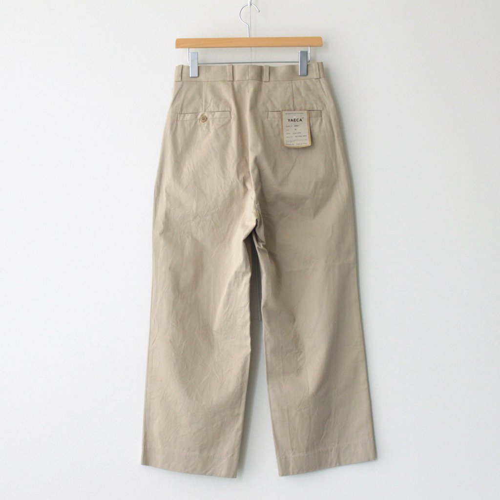 CHINO CLOTH PANTS TUCK STRAIGHT #KHAKI [63607]