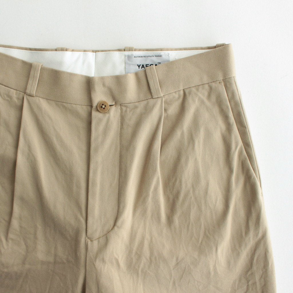 CHINO CLOTH PANTS TUCK STRAIGHT #KHAKI [63607]