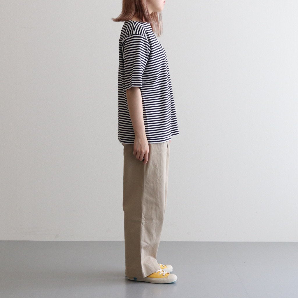 CHINO CLOTH PANTS TUCK STRAIGHT #KHAKI [63607]