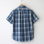 COMFORT SHIRT RELAX LONG S/S #kusaki blue check [13139]