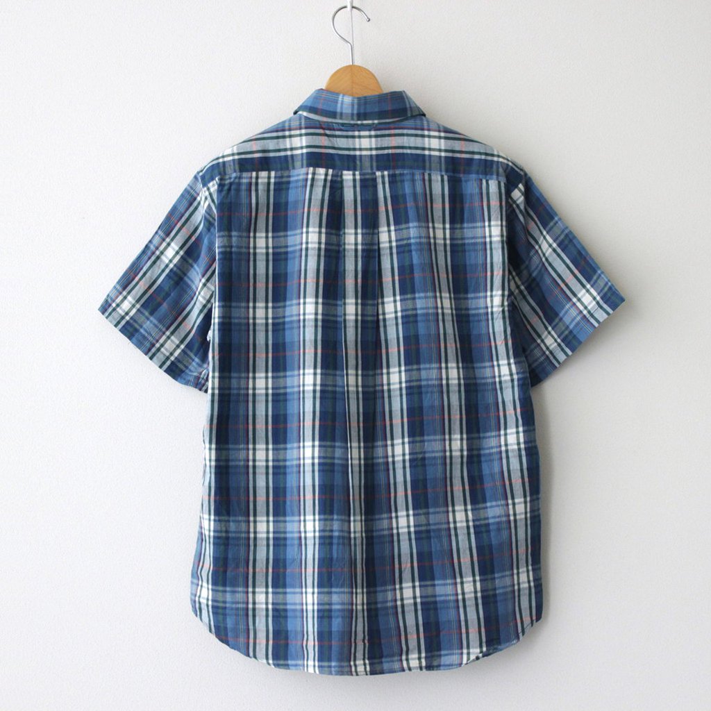 COMFORT SHIRT RELAX LONG S/S #kusaki blue check [13139]