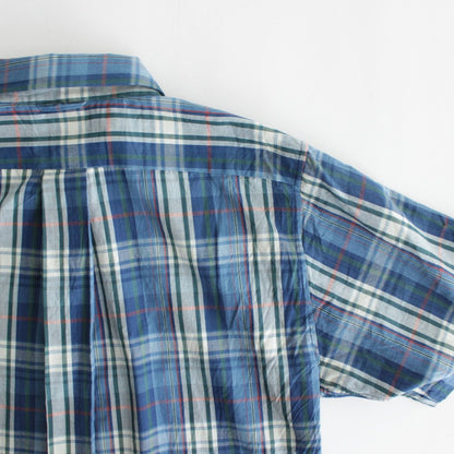 COMFORT SHIRT RELAX LONG S/S #kusaki blue check [13139]