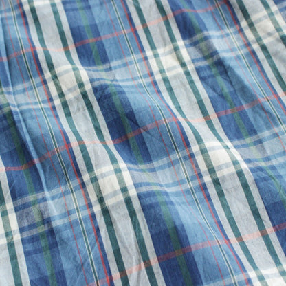 COMFORT SHIRT RELAX LONG S/S #kusaki blue check [13139]