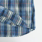 COMFORT SHIRT RELAX LONG S/S #kusaki blue check [13139]