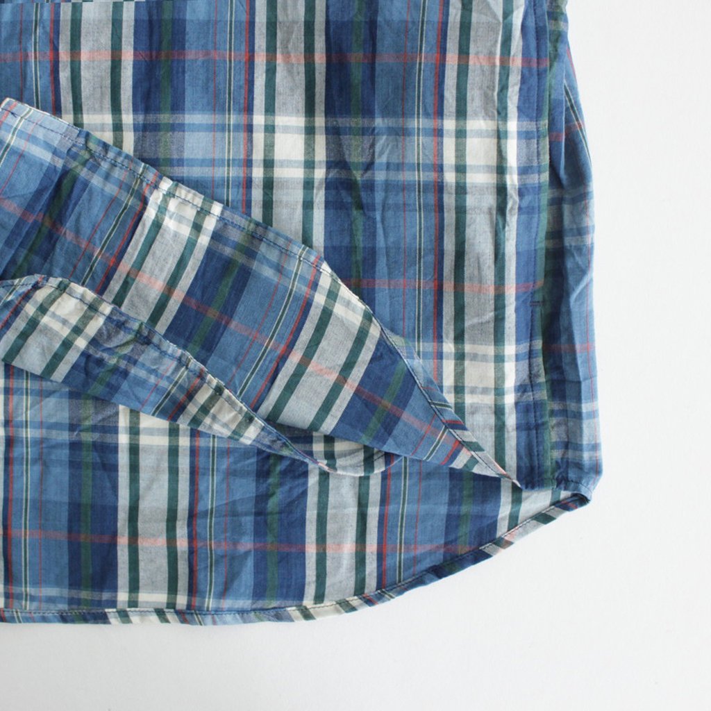 COMFORT SHIRT RELAX LONG S/S #kusaki blue check [13139]