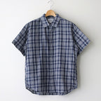 COMFORT SHIRT RELAX LONG S/S #navy check [13139]