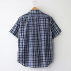 COMFORT SHIRT RELAX LONG S/S #navy check [13139]