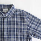 COMFORT SHIRT RELAX LONG S/S #navy check [13139]