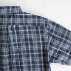 COMFORT SHIRT RELAX LONG S/S #navy check [13139]