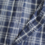 COMFORT SHIRT RELAX LONG S/S #navy check [13139]