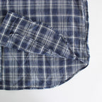 COMFORT SHIRT RELAX LONG S/S #navy check [13139]