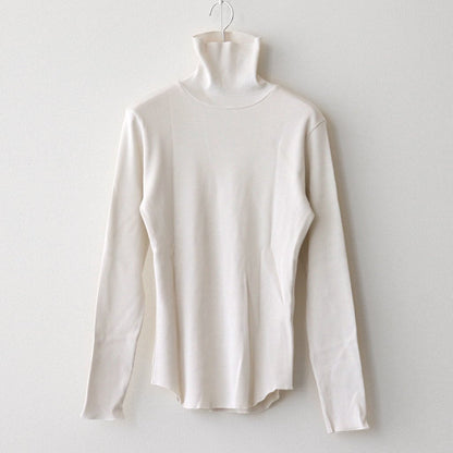 COTTON RIB TURTLENECK #IVORY WHITE [L2401-CS007]