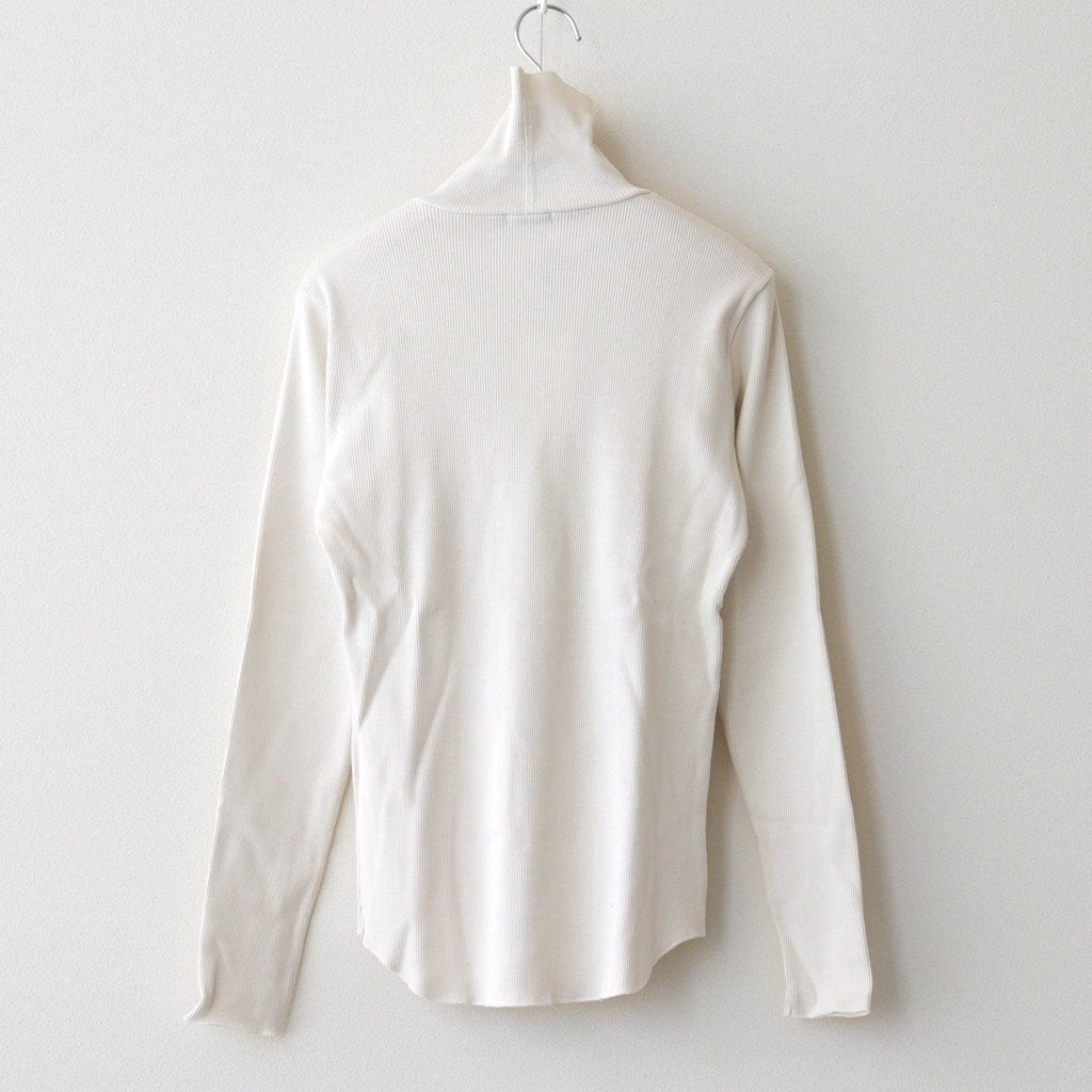 COTTON RIB TURTLENECK #IVORY WHITE [L2401-CS007]