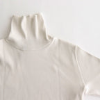 COTTON RIB TURTLENECK #IVORY WHITE [L2401-CS007]