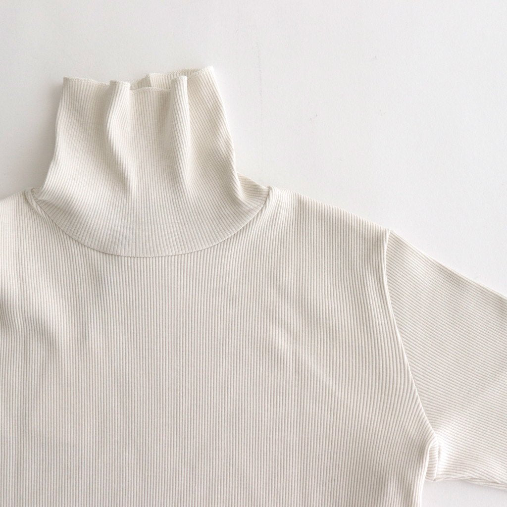 COTTON RIB TURTLENECK #IVORY WHITE [L2401-CS007]