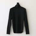 COTTON RIB TURTLENECK #BLACK [L2401-CS007]