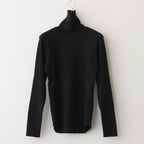 COTTON RIB TURTLENECK #BLACK [L2401-CS007]