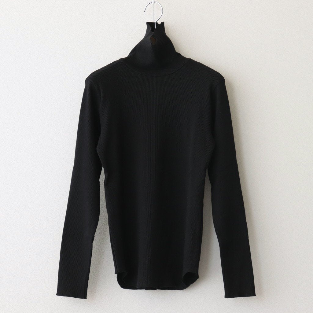 COTTON RIB TURTLENECK #BLACK [L2401-CS007]