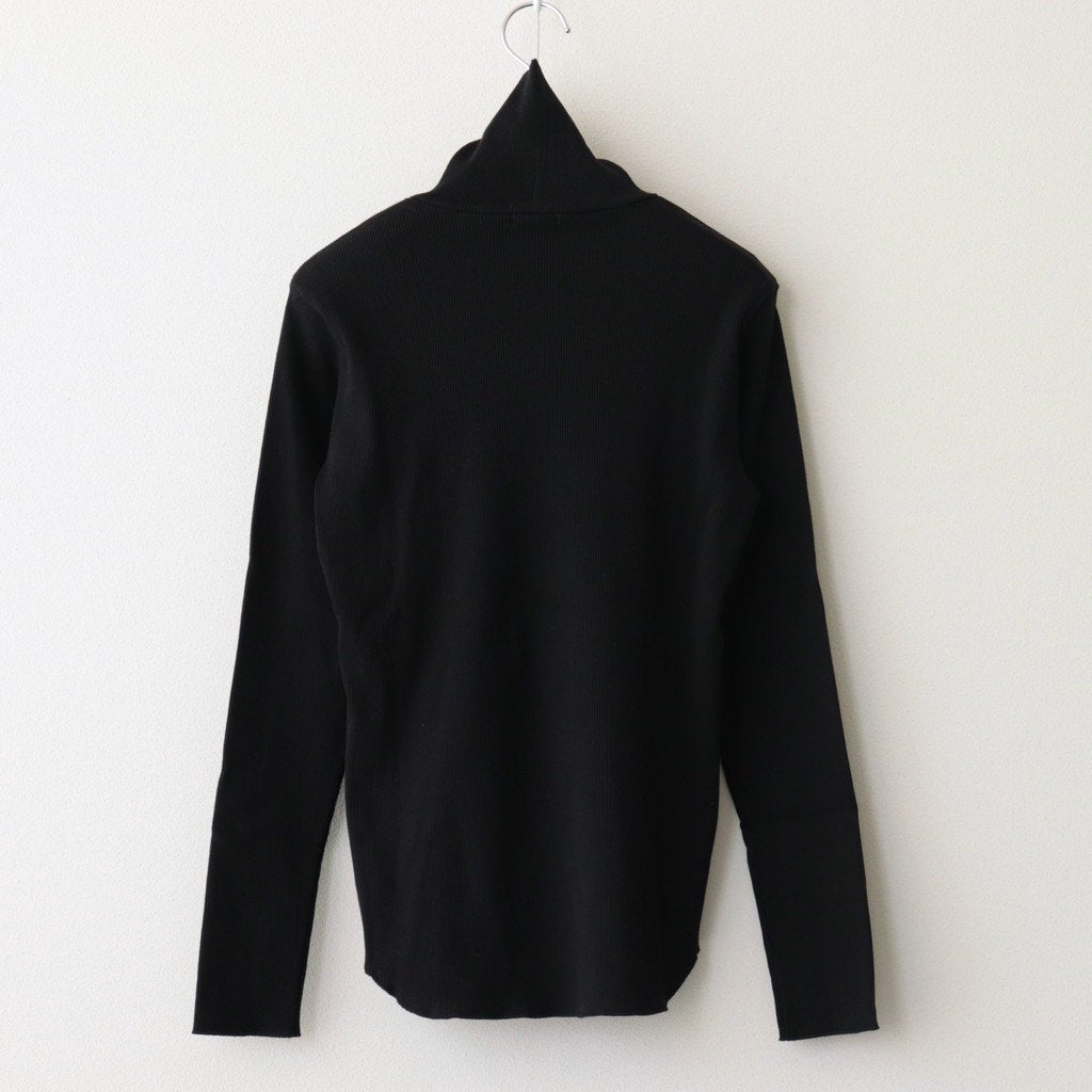 COTTON RIB TURTLENECK #BLACK [L2401-CS007]